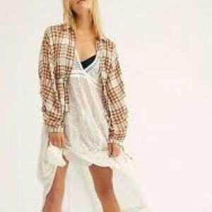 Free People Pacific Dawn Plaid Shirt